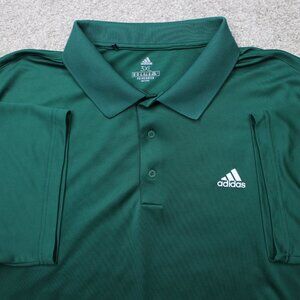 Adidas Polo Shirt Mens 3XL XXXL Green PrimeGreen Golf Poly Short Sleeve Pullover